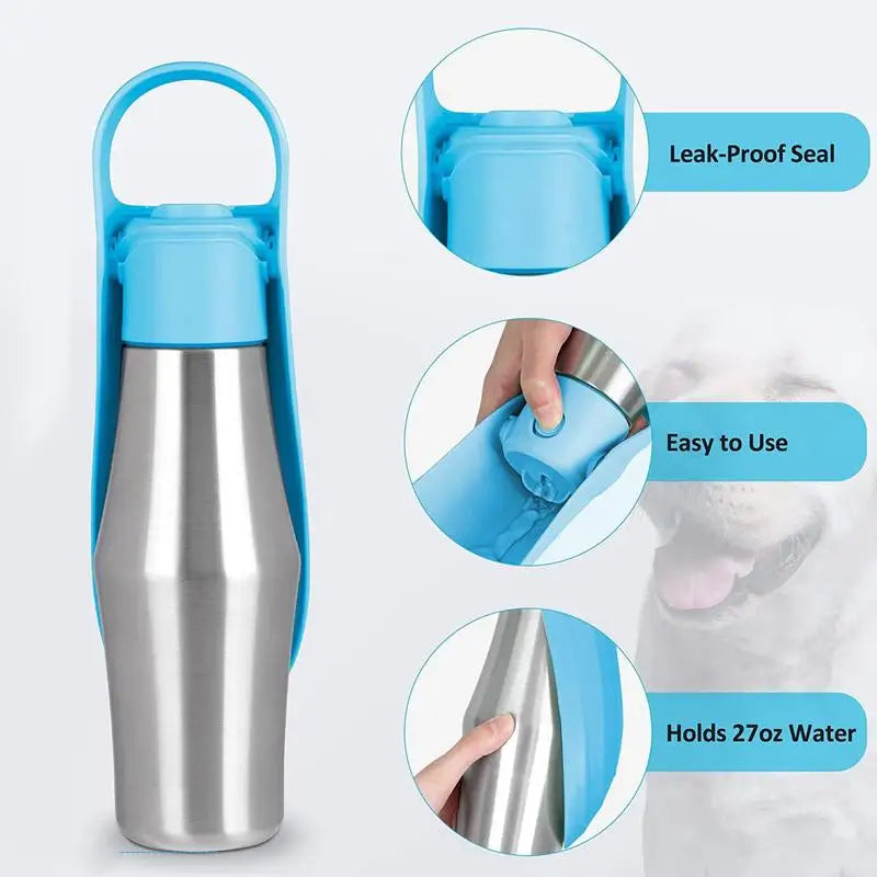 HydroPup™ – Portable Stainless Steel Water Bottle for Dogs
